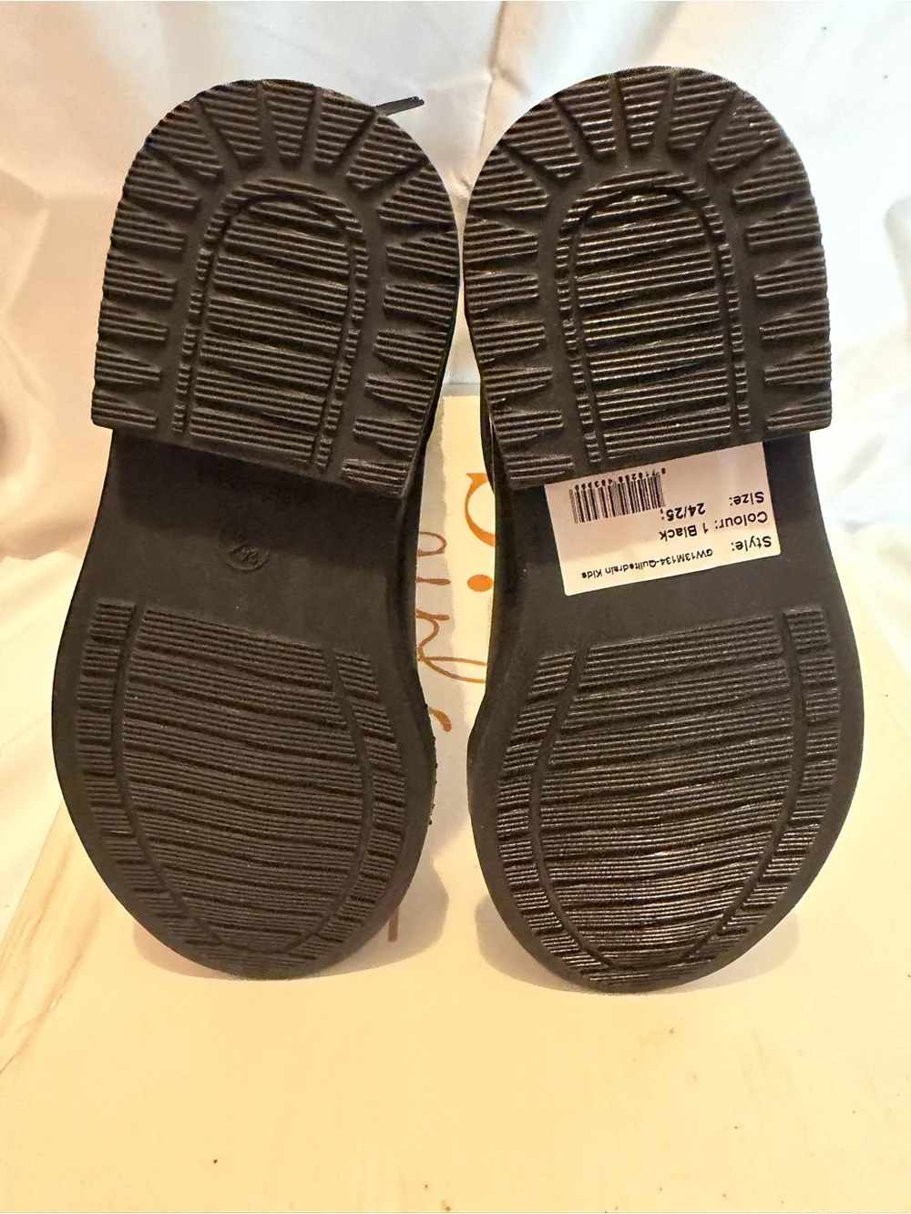 NWT Girls Quilted Rain Boots Black Buckle Size 7 Toddler EU 24 25 Waterproof
